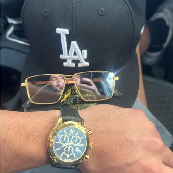 Versace Black and Gold Chronograph Watch - Picture 4 of 5